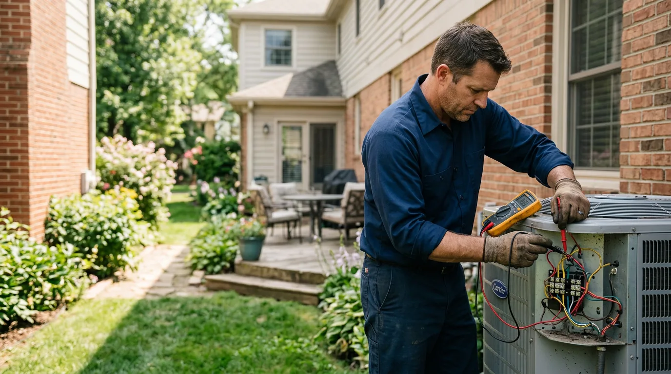 HVAC technician working near Aniwa, WI